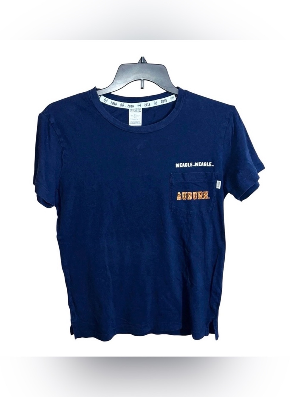 Pink Victoria’s Secret Shirt Women’s Size S Blue Orange Auburn University